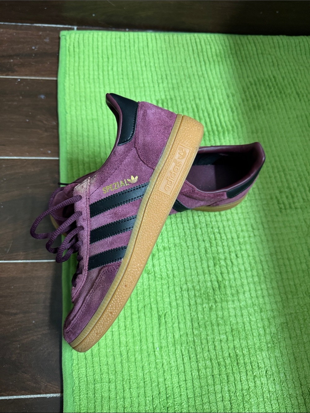 adidas Spezial Burgundy Suede Sneakers with Gum Sole